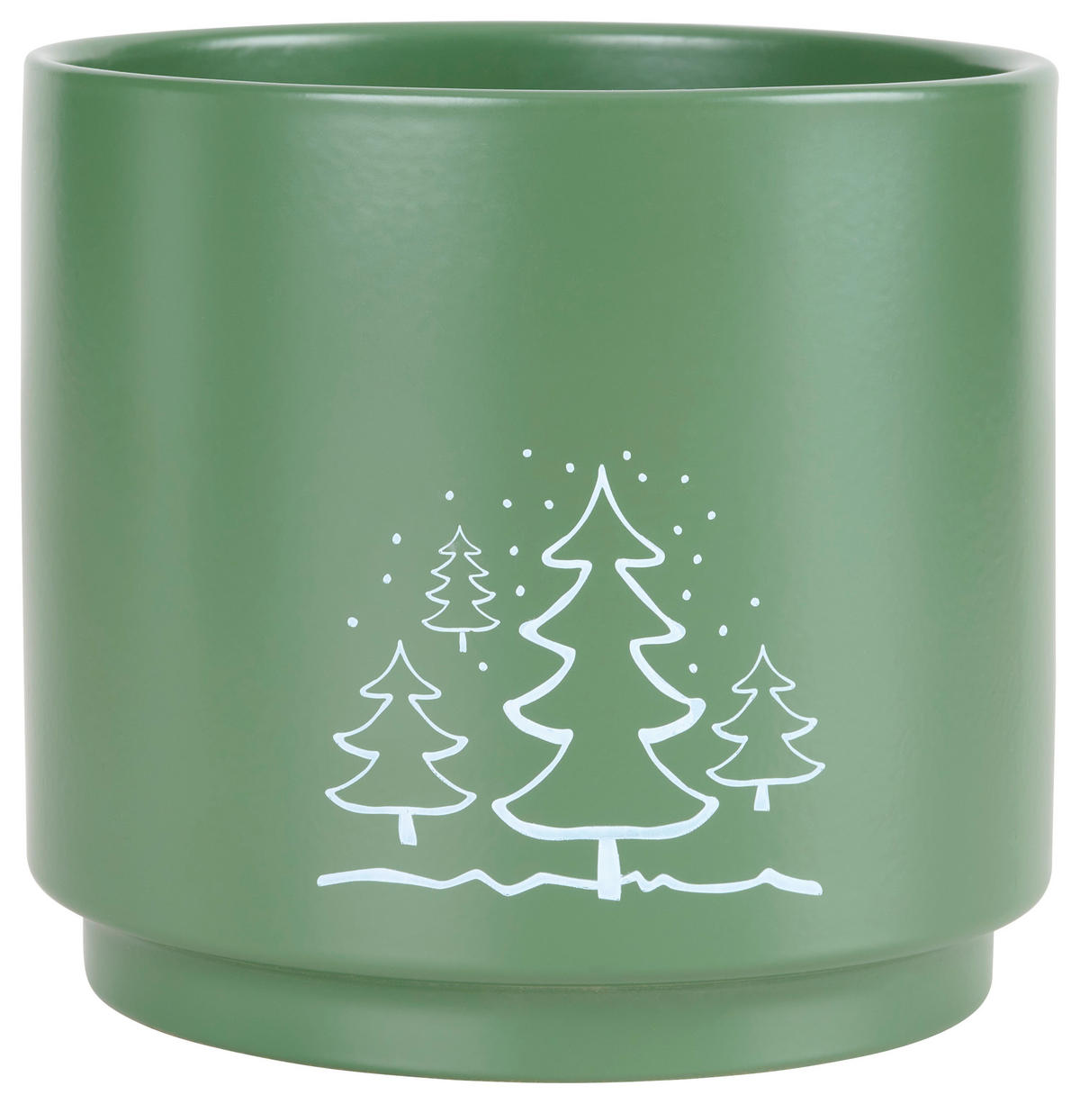 BLUMENTOPF  - Hellgrün, Basics, Keramik (13,5/13,5/11,2cm)