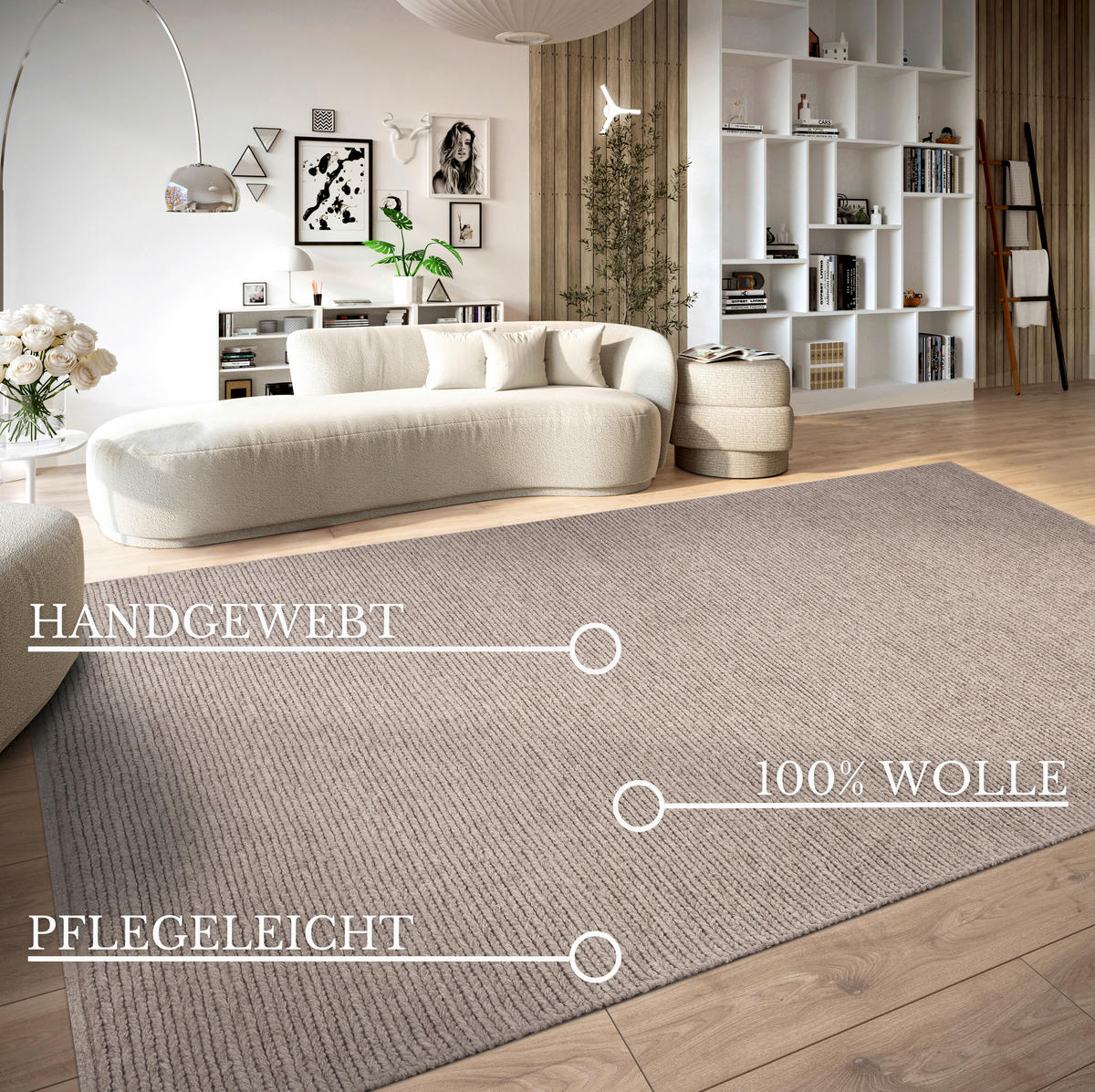 HANDWEBTEPPICH 160/230 cm Kollektion 1748 Cappuccino  - Cappuccino, Basics, Textil (160/230cm) - Villeroy & Boch