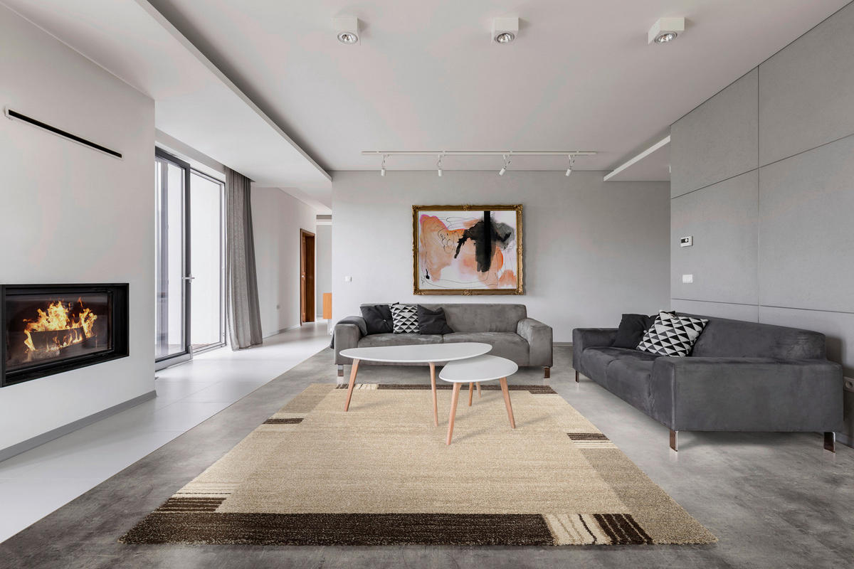 WEBTEPPICH 120/170 cm Palazzo Lobo  - Beige/Braun, KONVENTIONELL, Textil (120/170cm) - Novel