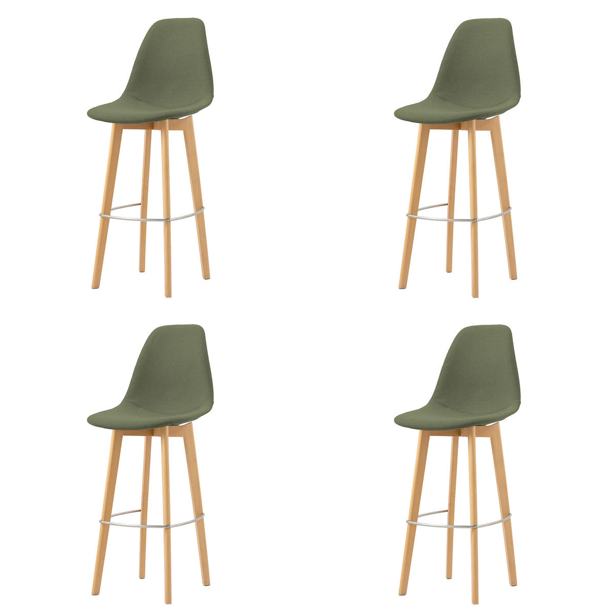 BARHOCKER-SET in Grün  - Grün, MODERN, Holz/Metall (47/119/53cm) - MID.YOU