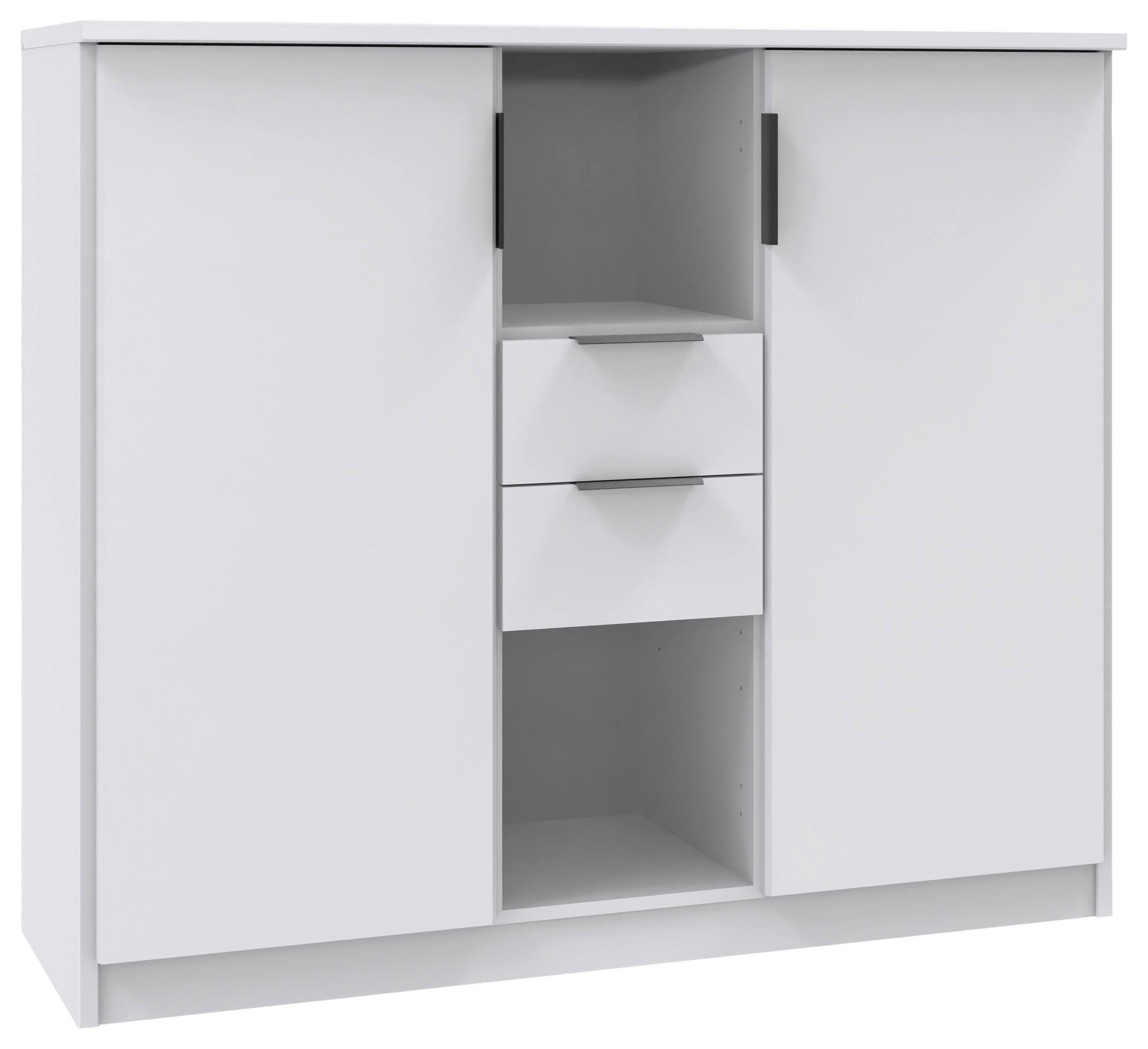 HIGHBOARD in 122/105/40 cm - Weiss/Schwarz, Basics, Holzwerkstoff/Metall (122/105/40cm) - Boxxx
