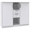 HIGHBOARD  in 122/105/40 cm  - Weiss/Schwarz, Basics, Holzwerkstoff/Metall (122/105/40cm) - Boxxx