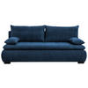 SCHLAFSOFA in Webstoff, Plüsch Dunkelblau  - Schwarz/Dunkelblau, Konventionell, Textil (203/72-96/98cm) - Novel