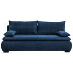 SCHLAFSOFA in Webstoff, Plüsch Dunkelblau  - Schwarz/Dunkelblau, KONVENTIONELL, Textil (203/72-96/98cm) - Novel