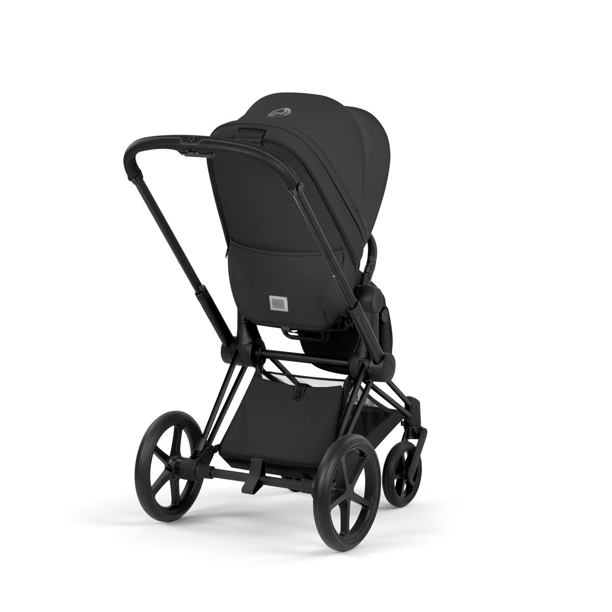 KOMBIKINDERWAGEN  PRIAM Comfort Matt Black  Sepia Black  - Schwarz, Basics, Kunststoff/Textil (83-92/60cm) - cybex PLATINUM