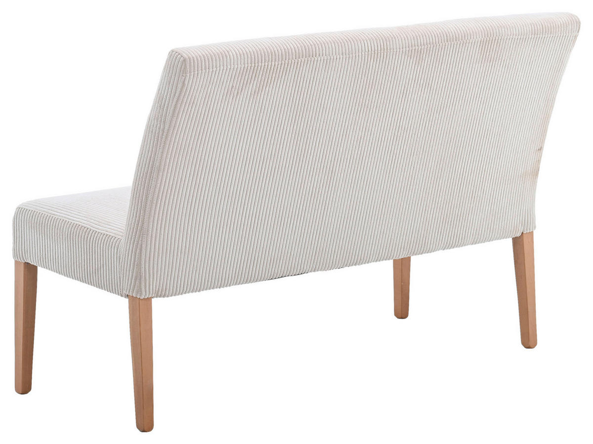 SITZBANK 140/92/66 cm Cord Buchefarben, Beige Buche massiv  - Beige/Buchefarben, KONVENTIONELL, Holz/Textil (140/92/66cm) - home24