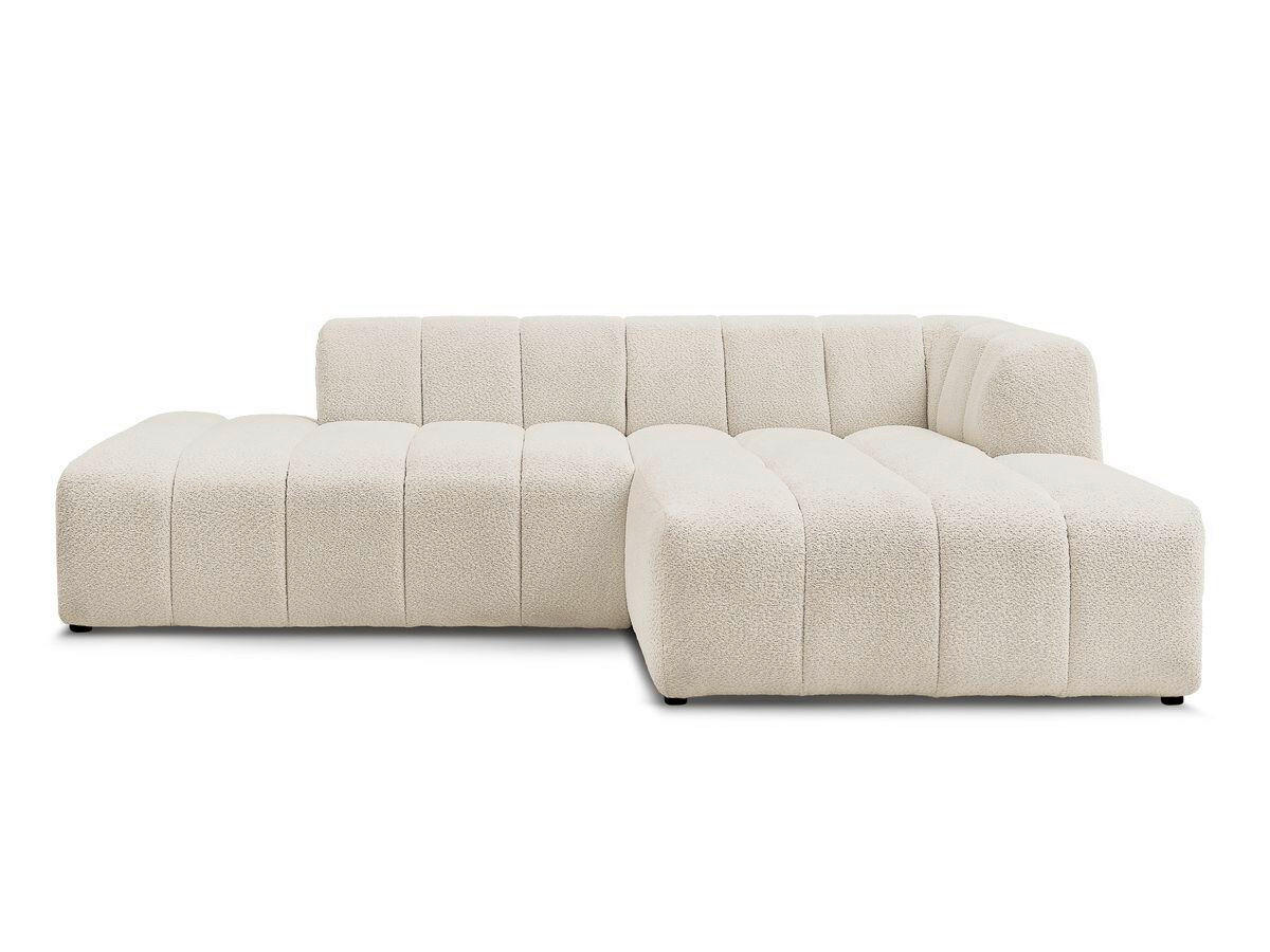 ECKSOFA  ANNECY Beige Bouclé  - Beige/Schwarz, MODERN, Kunststoff/Textil (262/170cm)