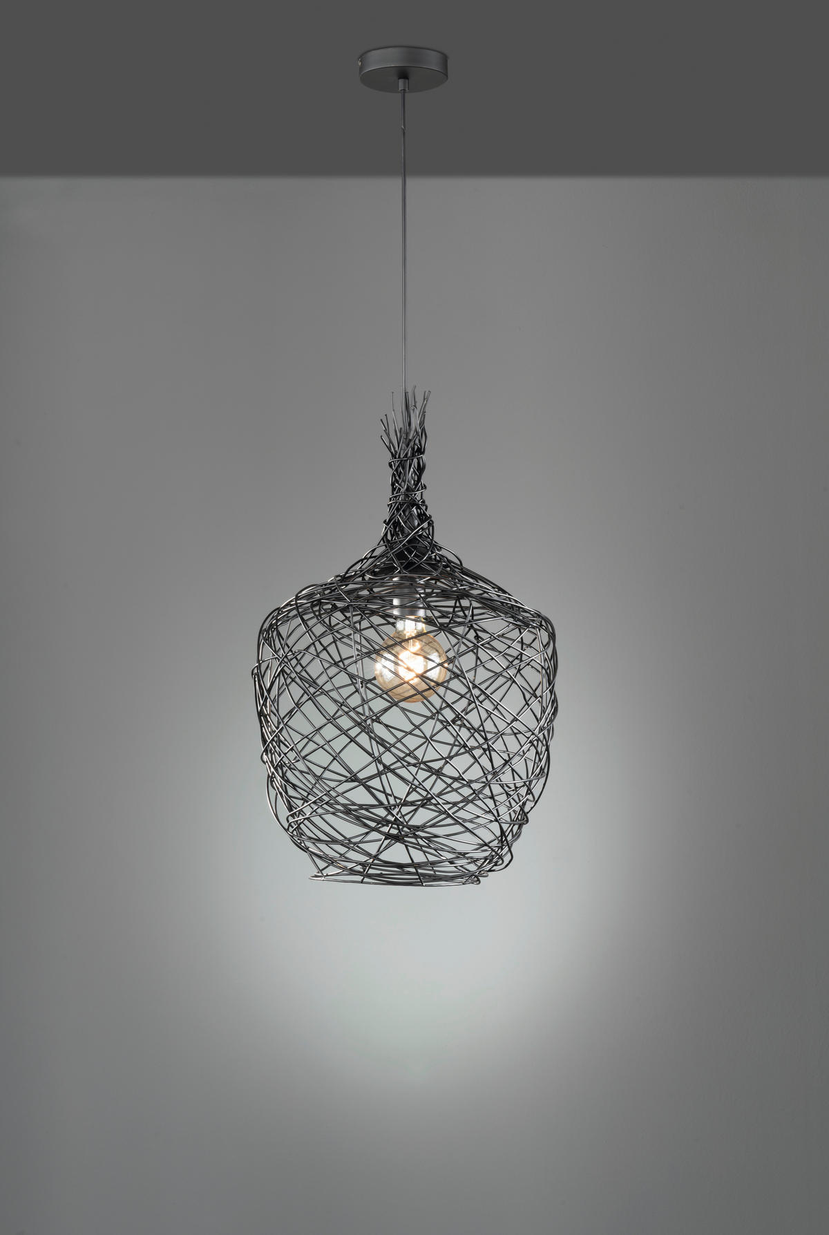 SVJETILJKA VISEĆA  - crna, Basics, metal (42/140cm)