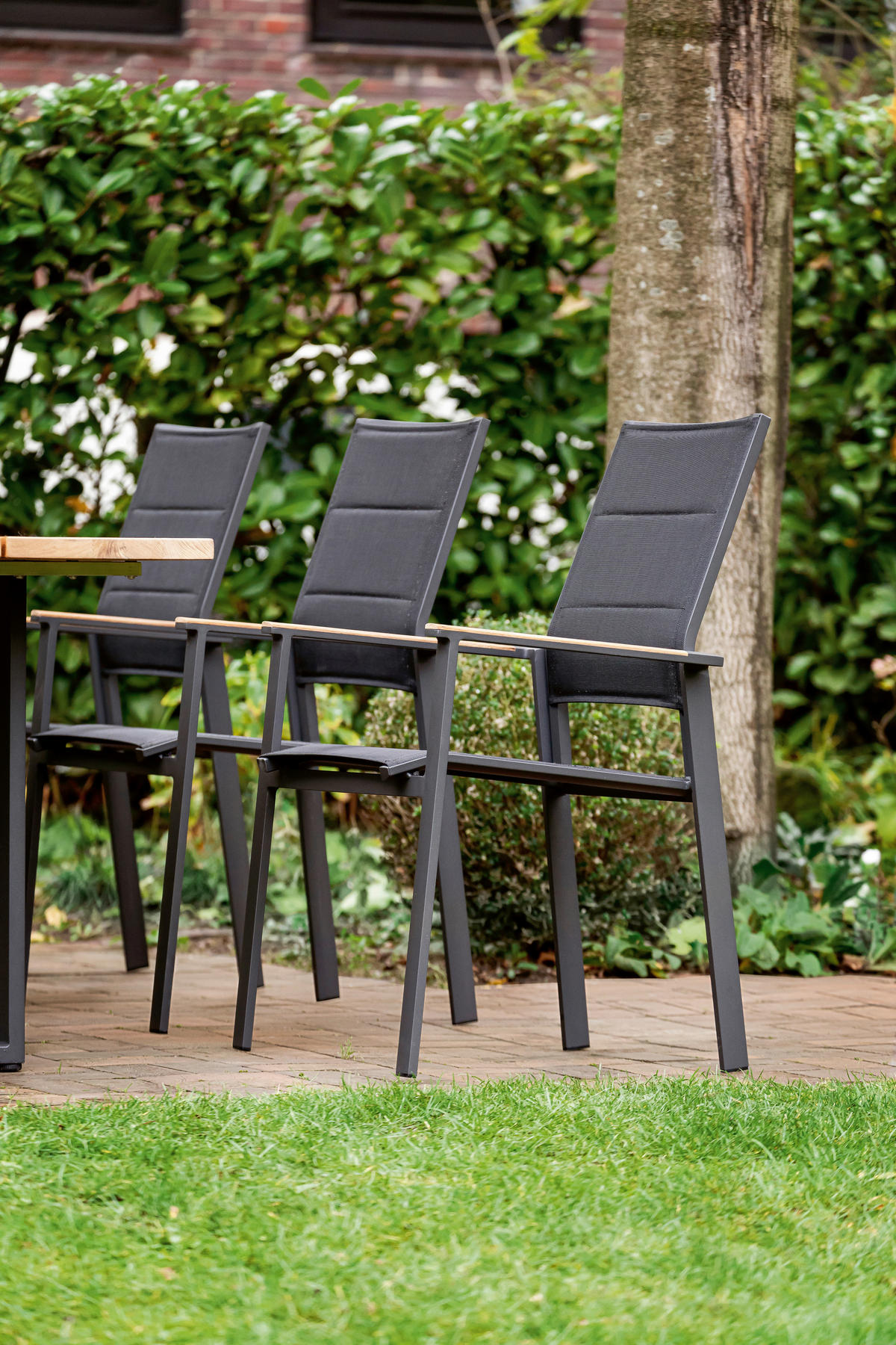 GARTENTISCH 200/95/76 cm Holz Teakfarben rechteckig  - Anthrazit/Teakfarben, Design, Holz/Metall (200/95/76cm)