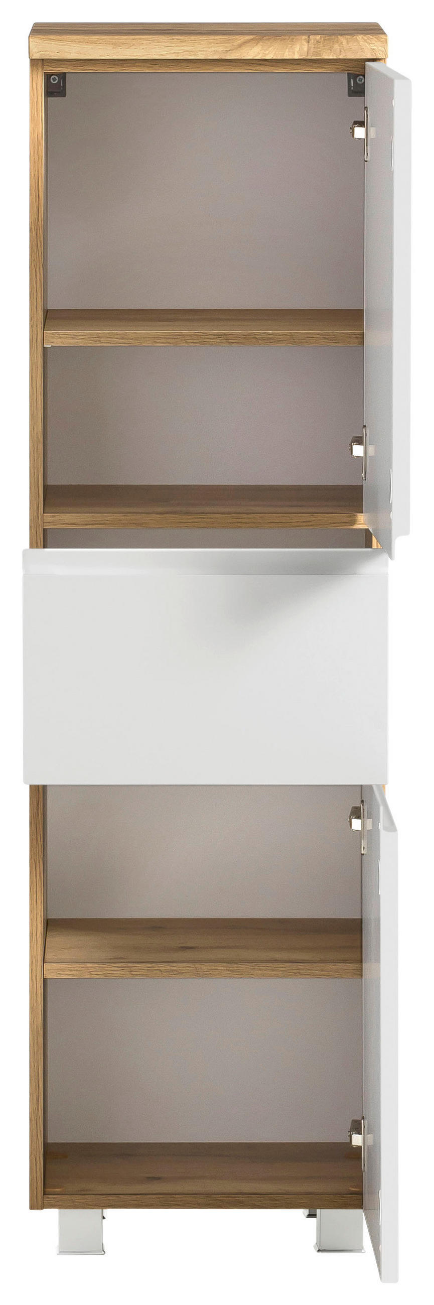 MIDISCHRANK 40/130/35 cm  - Eiche Wotan/Weiß, MODERN, Holzwerkstoff (40/130/35cm) - Held