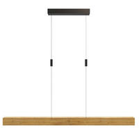LED-HÄNGELEUCHTE Rhön 89/7/150 cm   - Eichefarben/Schwarz, Natur, Holz/Metall (89cm) - Waldwelt