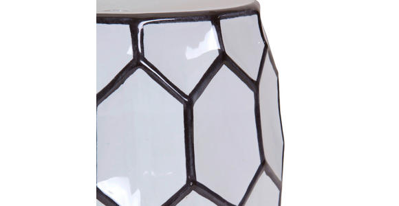 BEISTELLTISCH 33/33/45 cm Schwarz, Weiß  - Schwarz/Weiß, Design, Keramik (33/33/45cm) - Landscape
