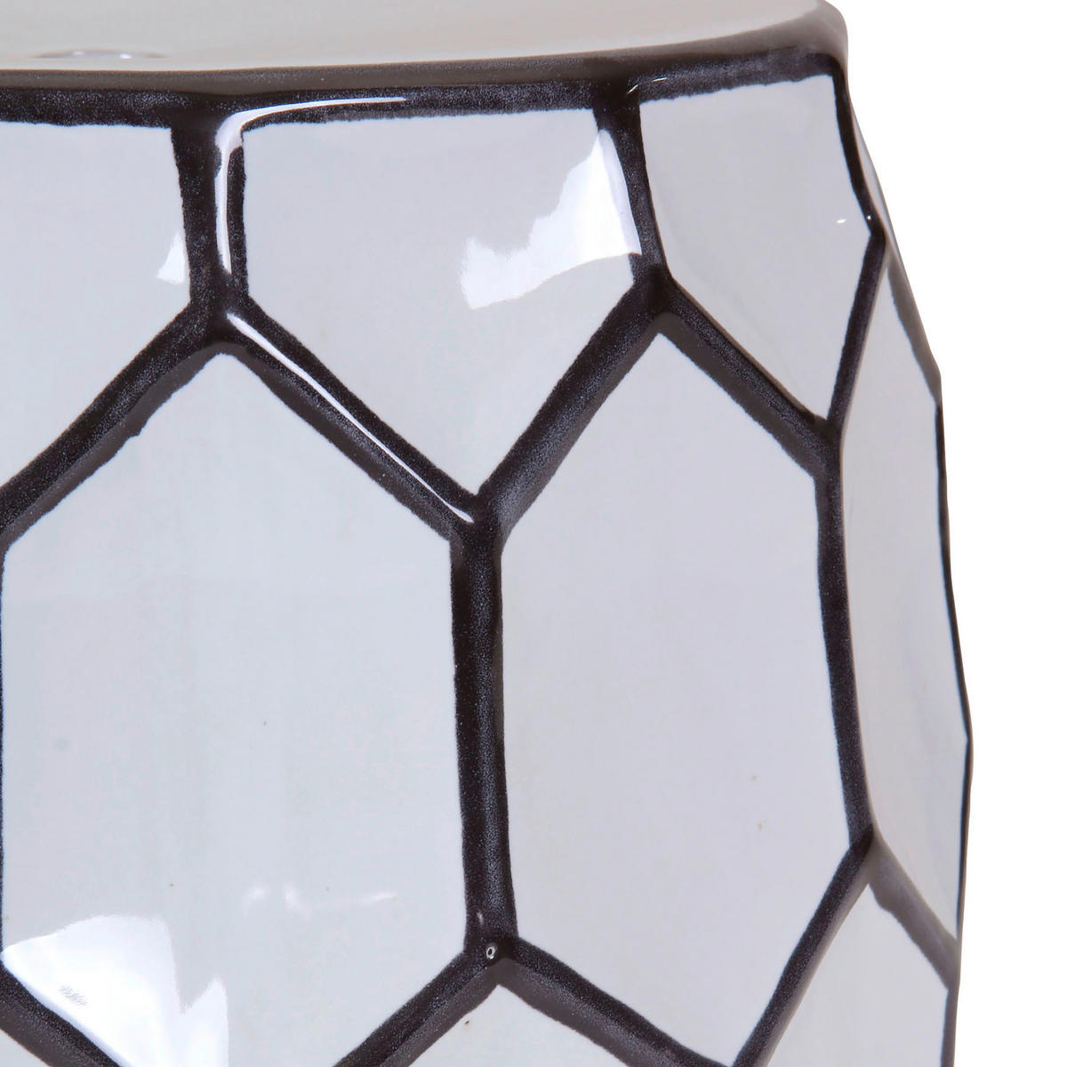 ODKLÁDACÍ STOLEK, černá, bílá - bílá/černá, Design, keramika (33/33/45cm) - Landscape