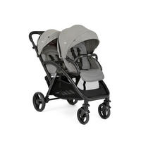 GESCHWISTERWAGEN Evalite Duo  - Hellgrau/Schwarz, Basics, Textil/Metall (56/101,5/104cm) - Joie