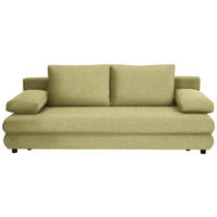 SCHLAFSOFA  mit Stoffauswahl Webstoff Grün  - Schwarz/Grün, Design, Kunststoff/Textil (197/77/81cm) - home24