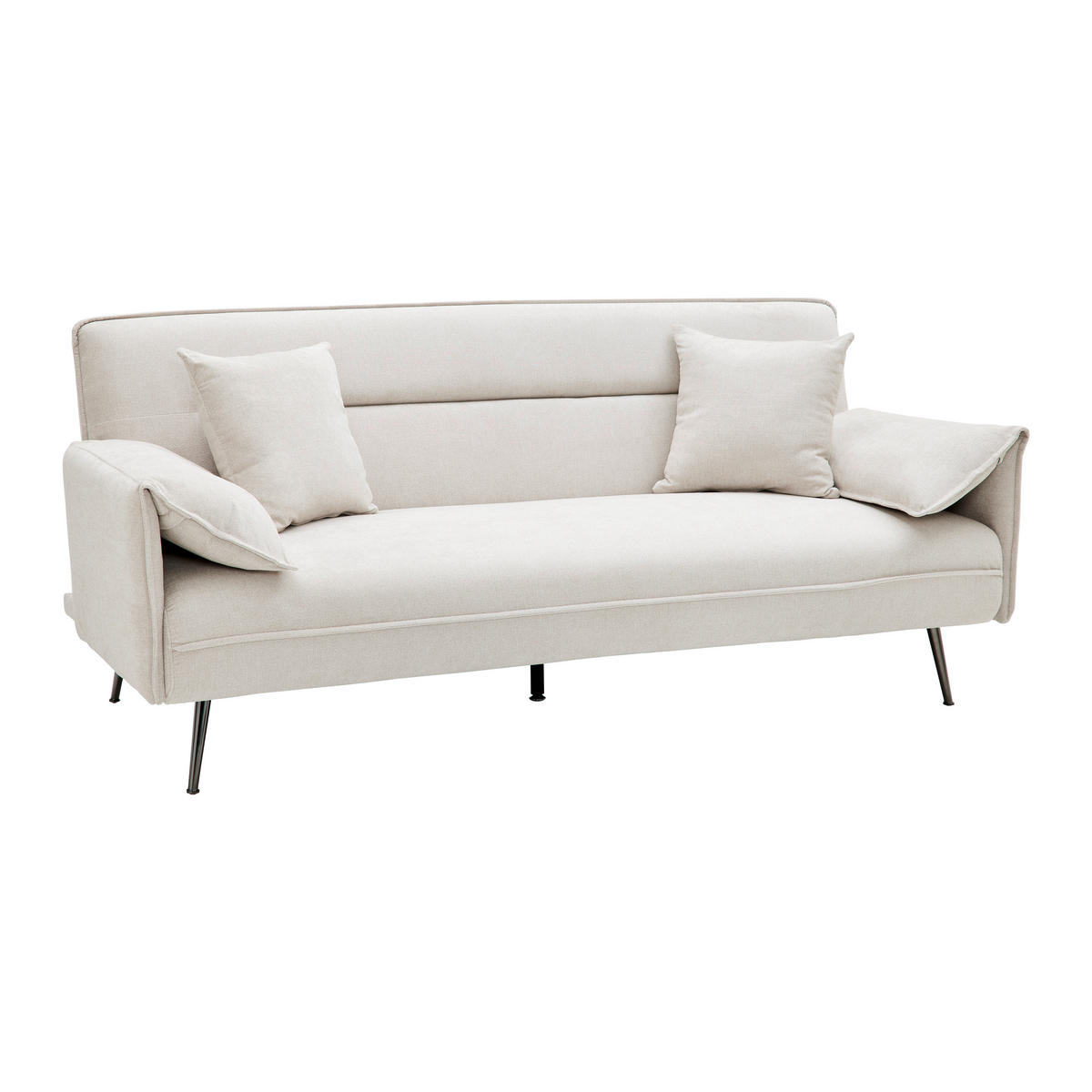 SCHLAFSOFA in Webstoff Beige  - Beige/Anthrazit, MODERN, Holz/Textil (193/117/25,5cm) - Bessagi Home