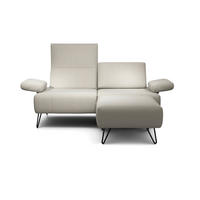 2-SITZER-SOFA in Chenille Naturfarben  - Schwarz/Naturfarben, Design, Textil/Metall (164-194/85/86-94cm) - SENSOO