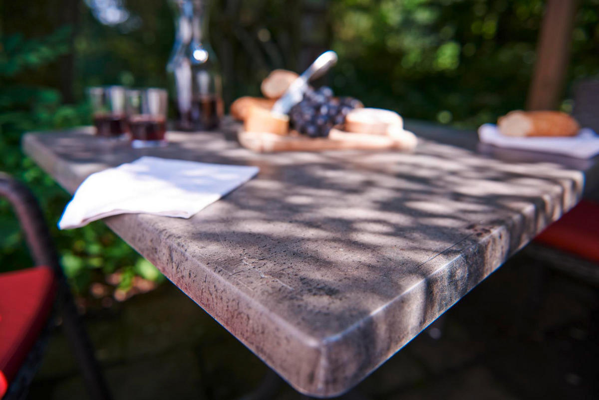 GARTENKLAPPTISCH Metall, Holzwerkstoff quadratisch  - Anthrazit/Grau, Basics, Holzwerkstoff/Metall (80/80/72cm) - Gardenson