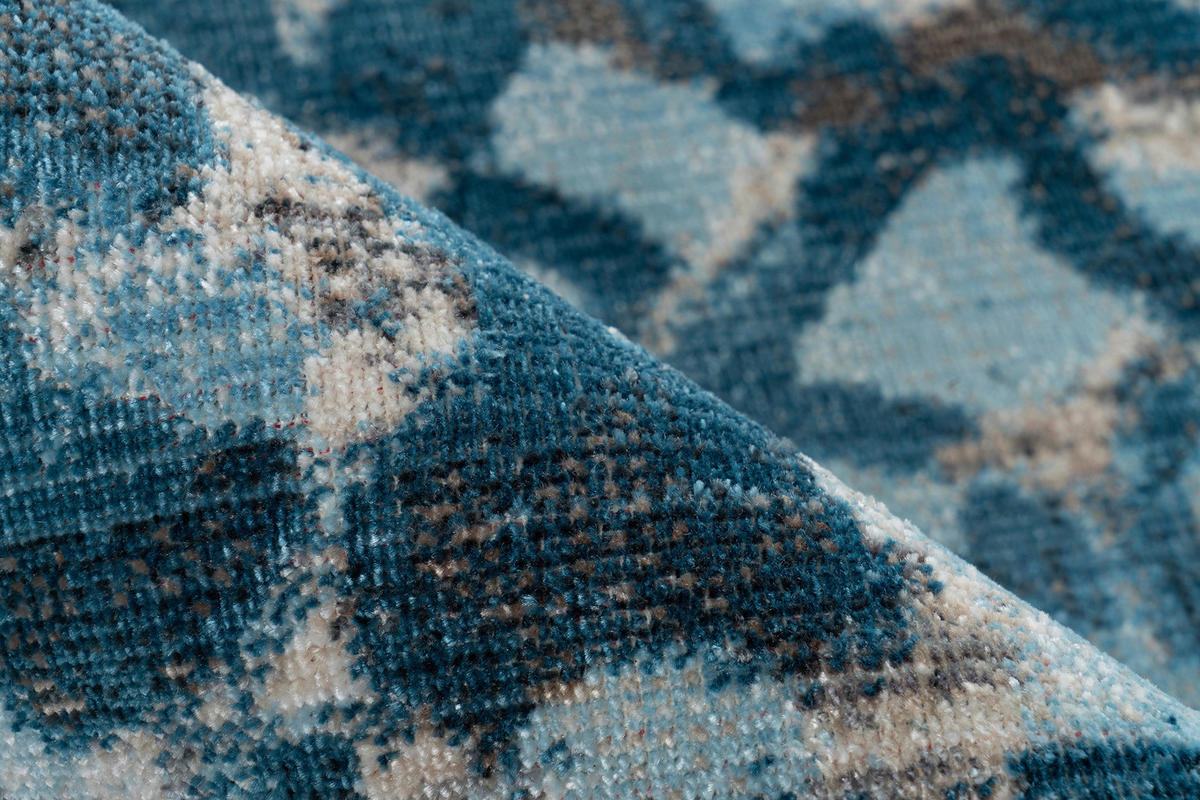 FLACHWEBETEPPICH 120 cm Dilan 400 Blau, Multicolor  - Blau/Multicolor, KONVENTIONELL, Textil (120cm)