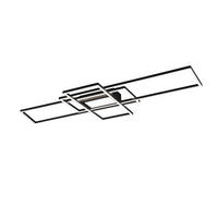 LED-DECKENLEUCHTE Irvine 105/42/6,5 cm   - Anthrazit, Design, Kunststoff/Metall (105/42/6,5cm) - Novel