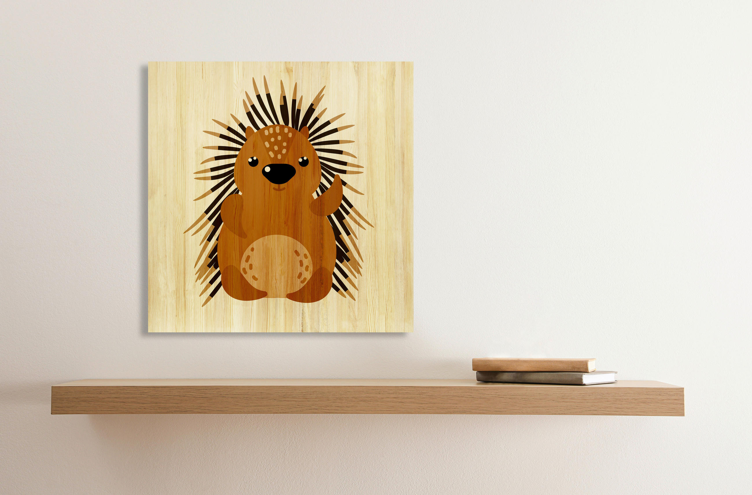 BABYWANDDEKO - Braun, Basics, Holz (50/50/3cm)