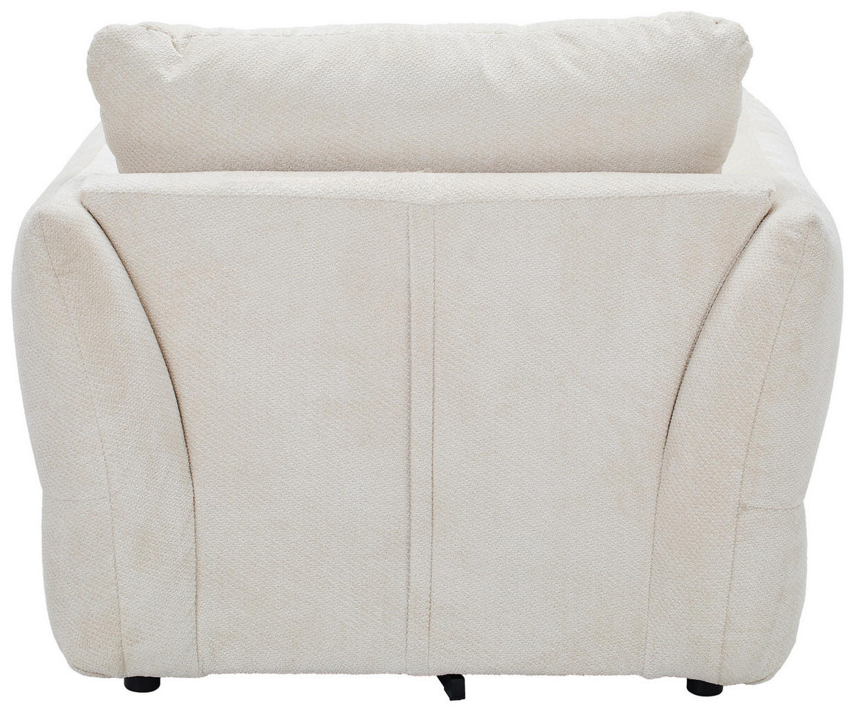 SESSEL in Webstoff Creme  - Creme/Schwarz, KONVENTIONELL, Textil/Metall (112/88/120cm) - Carryhome