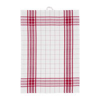 DISKHANDDUK röd, vit  - vit/röd, Basics, textil (50/70cm)