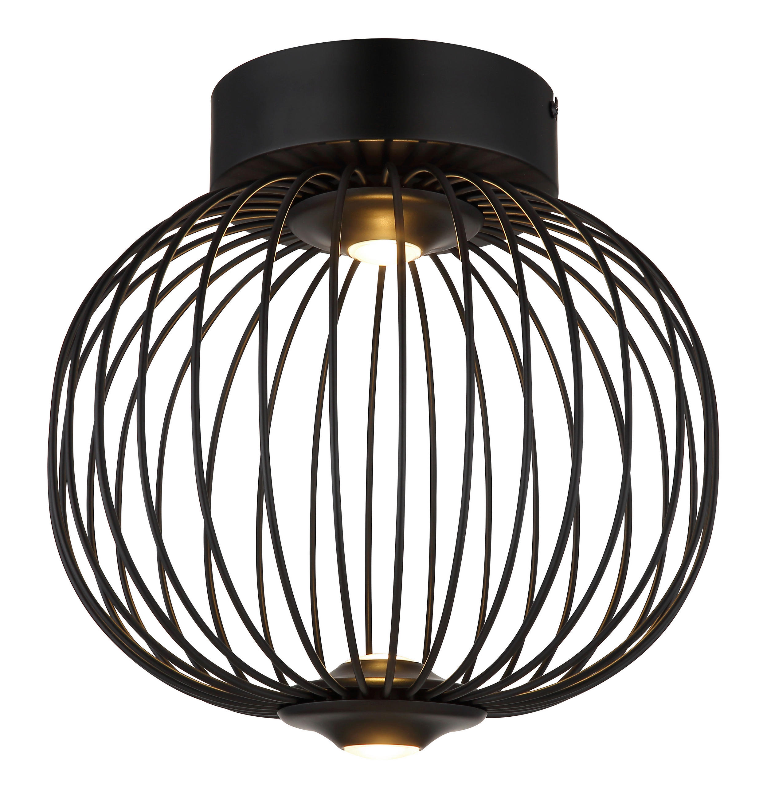 LED-DECKENLEUCHTE 30/30 cm   - Schwarz, Basics, Kunststoff/Metall (30/30cm) - Globo