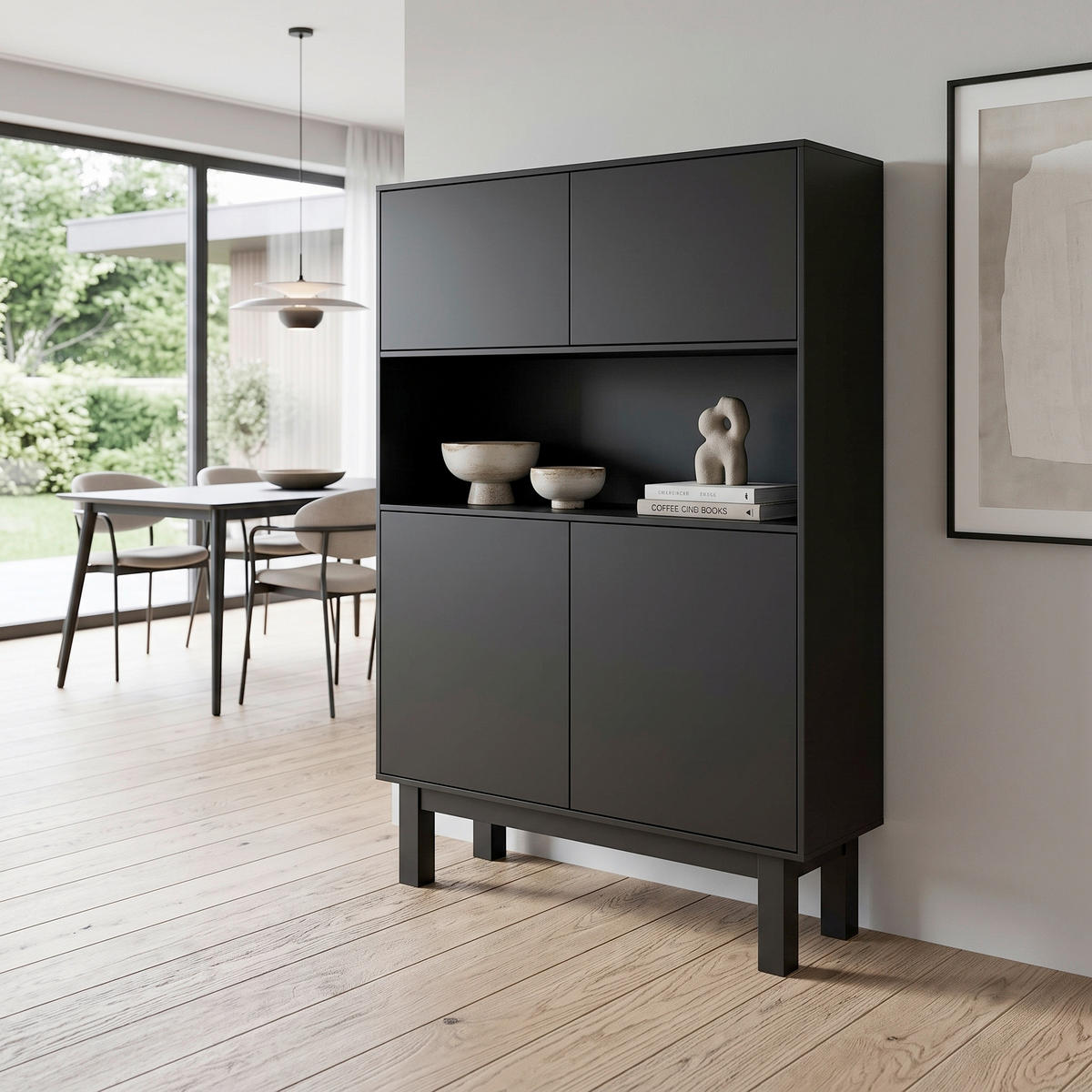 BUFFET 110/170/40 cm  in Schwarz  - Schwarz, Design, Holz (110/170/40cm) - Livetastic