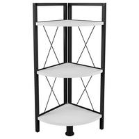 HÖRNHYLLA i 34/87/34 cm vit, svart  - vit/svart, Design, metall/trämaterial (34/87/34cm) - MID.YOU