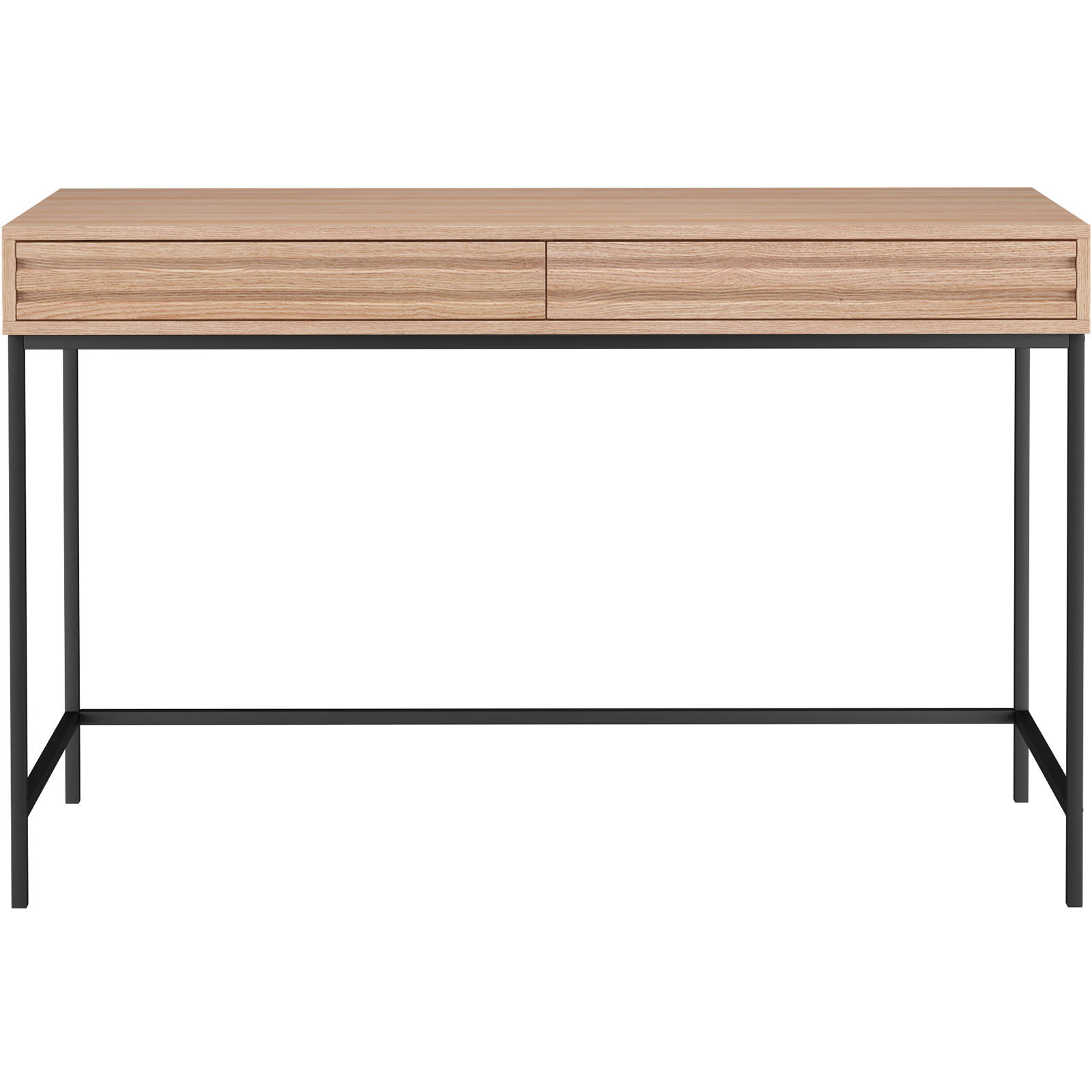 SCHREIBTISCH 120/76/50 cm  in Naturfarben  - Schwarz/Naturfarben, Design, Holzwerkstoff/Metall (120/76/50cm) - MID.YOU