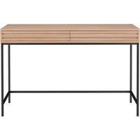 SCHREIBTISCH 120/76/50 cm  in Naturfarben  - Schwarz/Naturfarben, Design, Holzwerkstoff/Metall (120/76/50cm) - MID.YOU