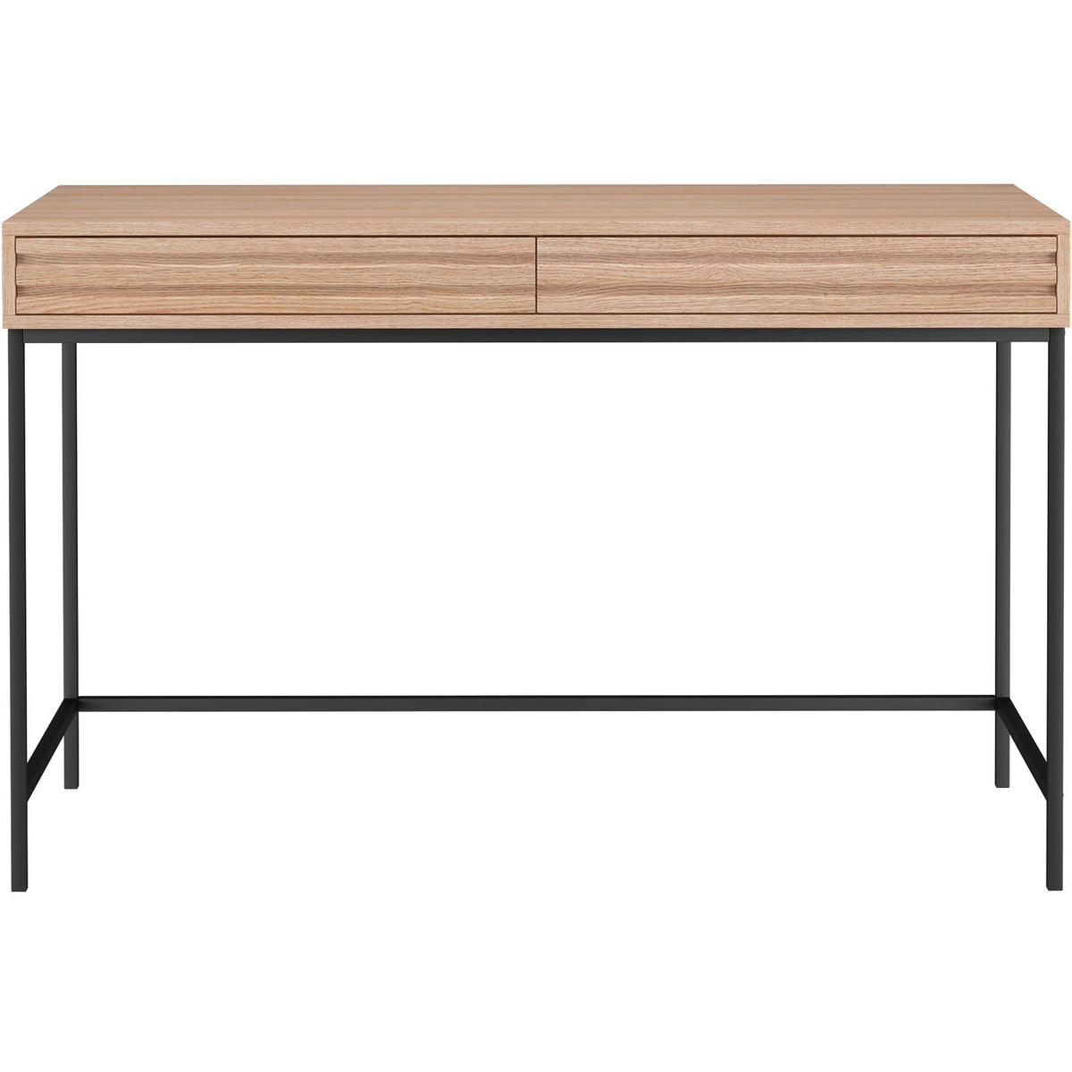 SCHREIBTISCH 120/76/50 cm  in Naturfarben  - Schwarz/Naturfarben, Design, Holzwerkstoff/Metall (120/76/50cm) - MID.YOU