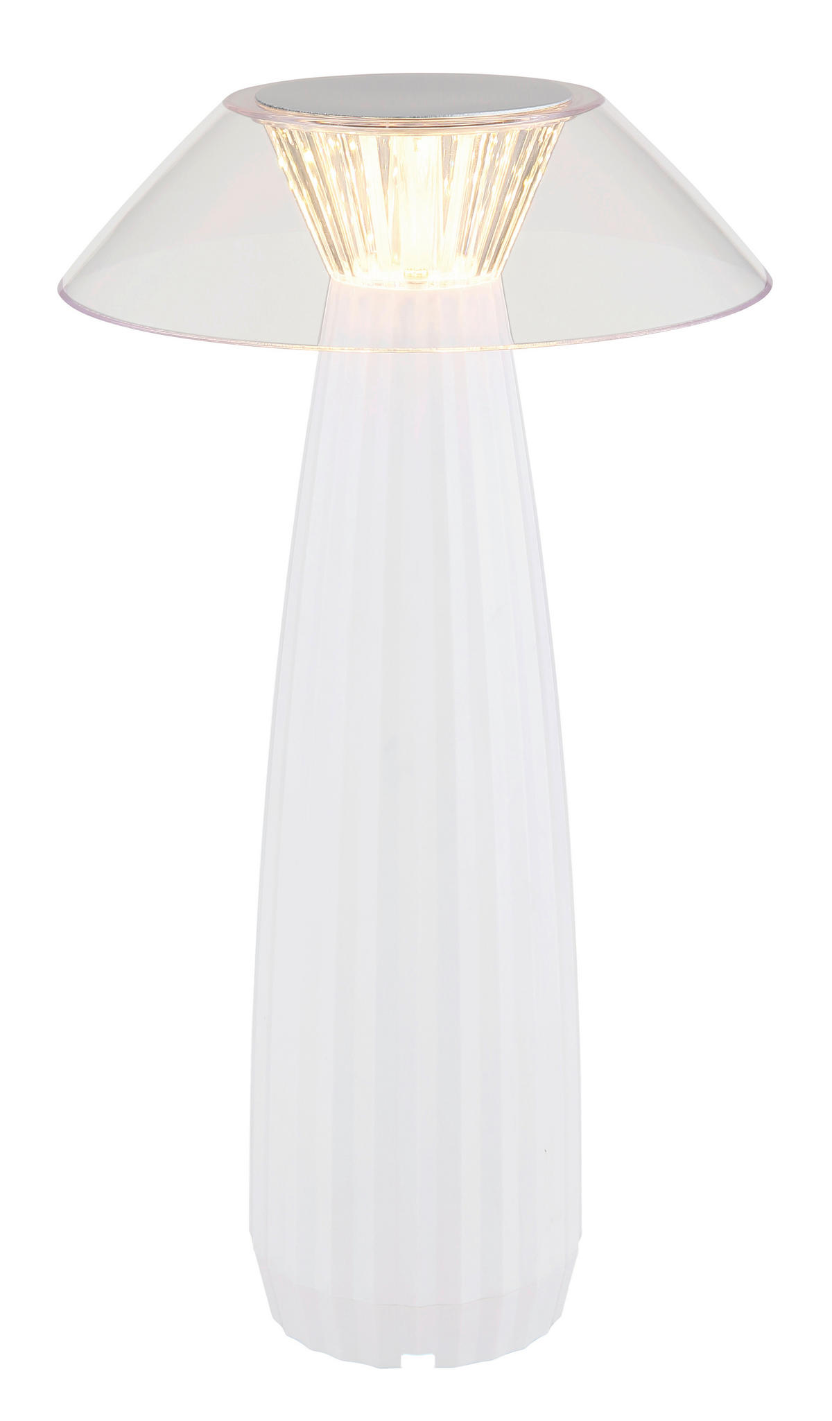 STOLNÍ LAMPA NA BATERIE, 15,4/15,4/28 cm - bílá, Design (15,4/15,4/28cm) - Globo