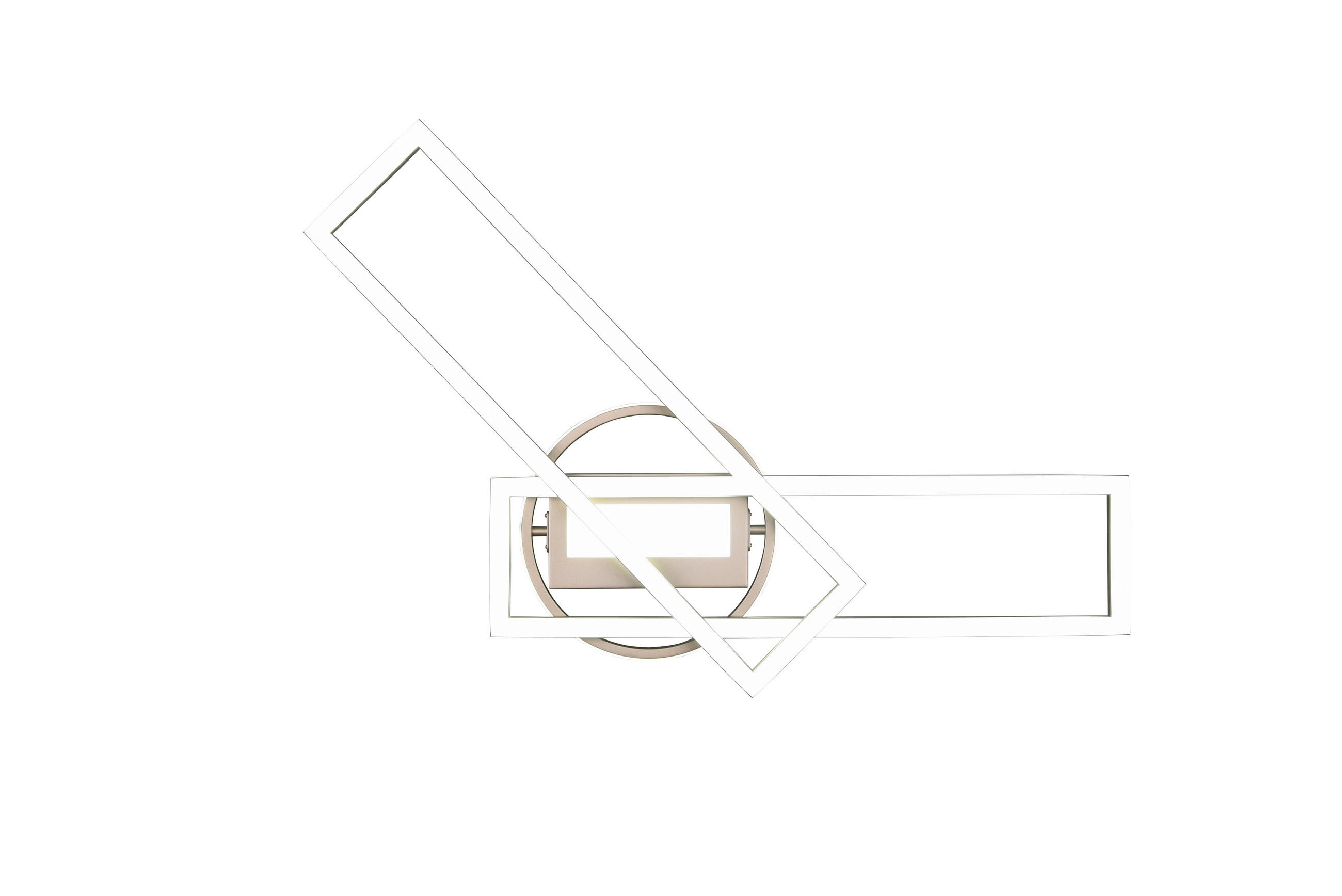 LED-DECKENLEUCHTE Twister 90/24,5/8,5 cm   - Nickelfarben, Basics, Metall (90/24,5/8,5cm)