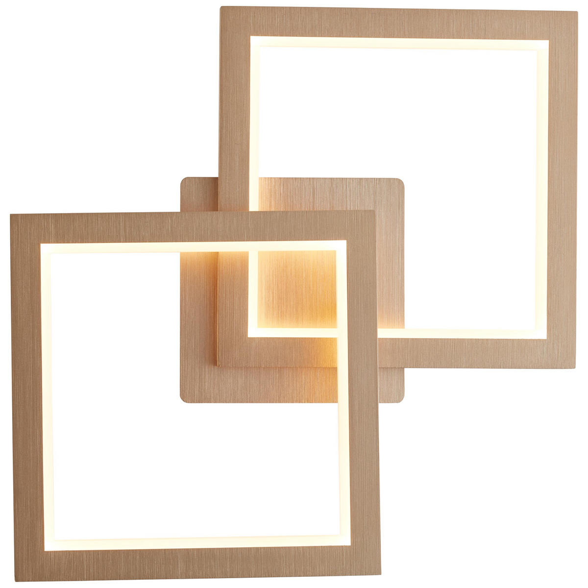 STROPNA LED-SVETILKA  GWYN /950 lm/3000 K// - zlate barve/barve aluminija, Trend, kovina/umetna masa (44,5/28,5/7cm)