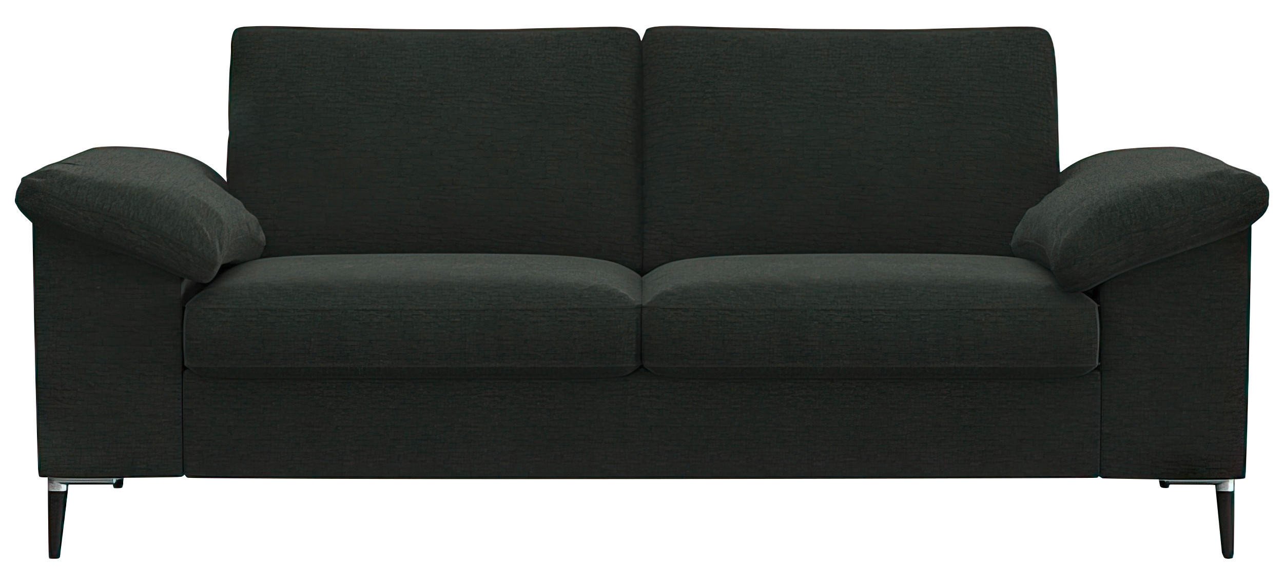 2-SITZER-SOFA Flachgewebe Waldgrün  - Waldgrün/Alufarben, Design, Textil/Metall (176/84,5/92cm) - Livetastic