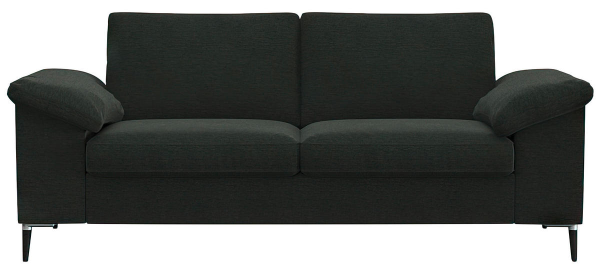 2-SITZER-SOFA Flachgewebe Waldgrün  - Waldgrün/Alufarben, Design, Textil/Metall (176/84,5/92cm) - Livetastic