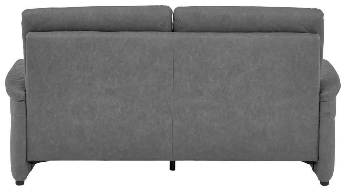 3,5-SITZER  in Mikrofaser Dunkelgrau Modern, Retro  - Dunkelgrau/Schwarz, KONVENTIONELL, Kunststoff/Textil (205/98/91cm) - Elegando