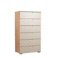 KOMODA, kašmir, hrast artisan  - kašmir/siva, Moderno, umetna masa/leseni material (65/117,6/40cm) - Carryhome