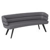 SITZBANK 229/84/77 cm  in Schieferfarben  - Schieferfarben/Schwarz, Design, Leder/Metall (229/84/77cm) - Joop!