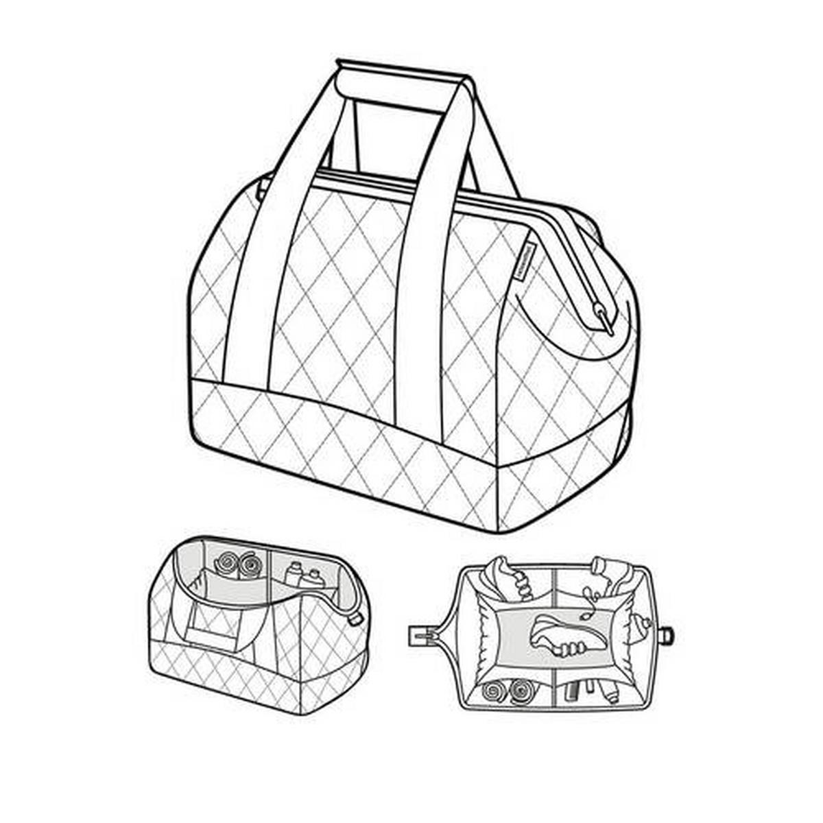 CESTOVNÁ TAŠKA 30 l - zlatá/tmavomodrá, Basics, textil (48/39,5/29cm) - Reisenthel