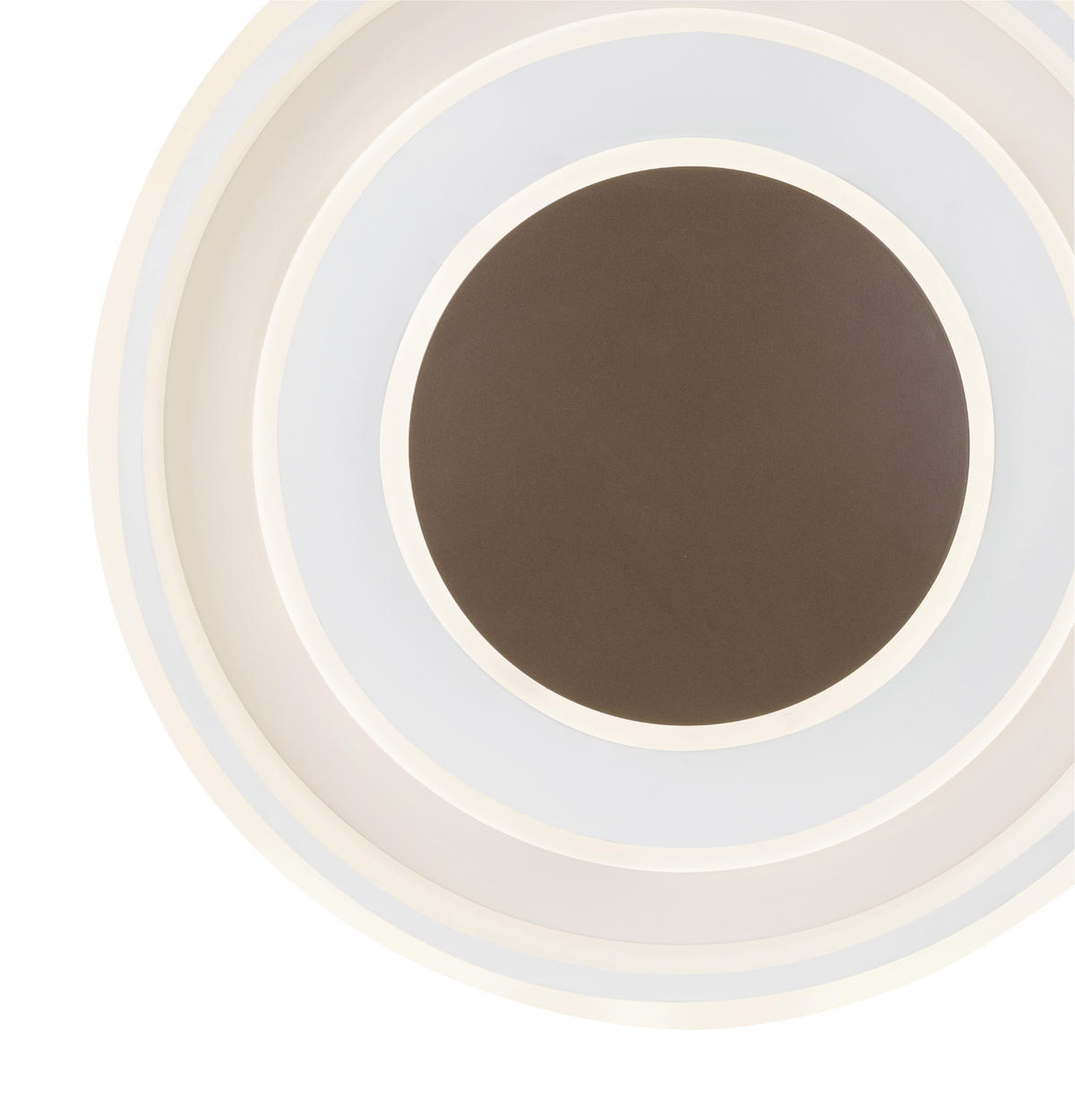 LED-DECKENLEUCHTE GOFFI 69/10 cm   - Opal/Braun, Design, Kunststoff/Metall (69/10cm) - Globo