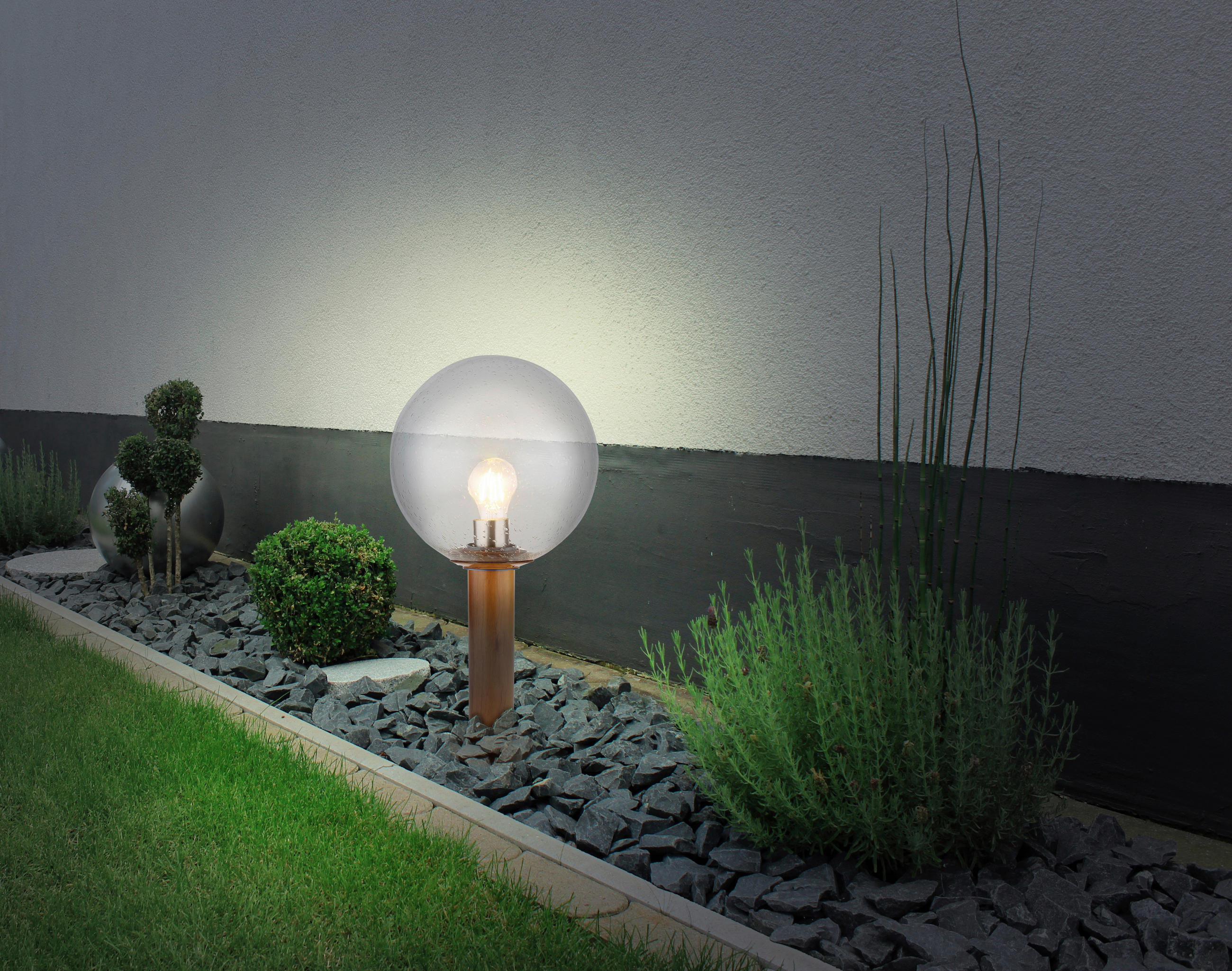 WEGELEUCHTE - Klar/Naturfarben, Basics, Glas/Metall (25/50cm) - Globo