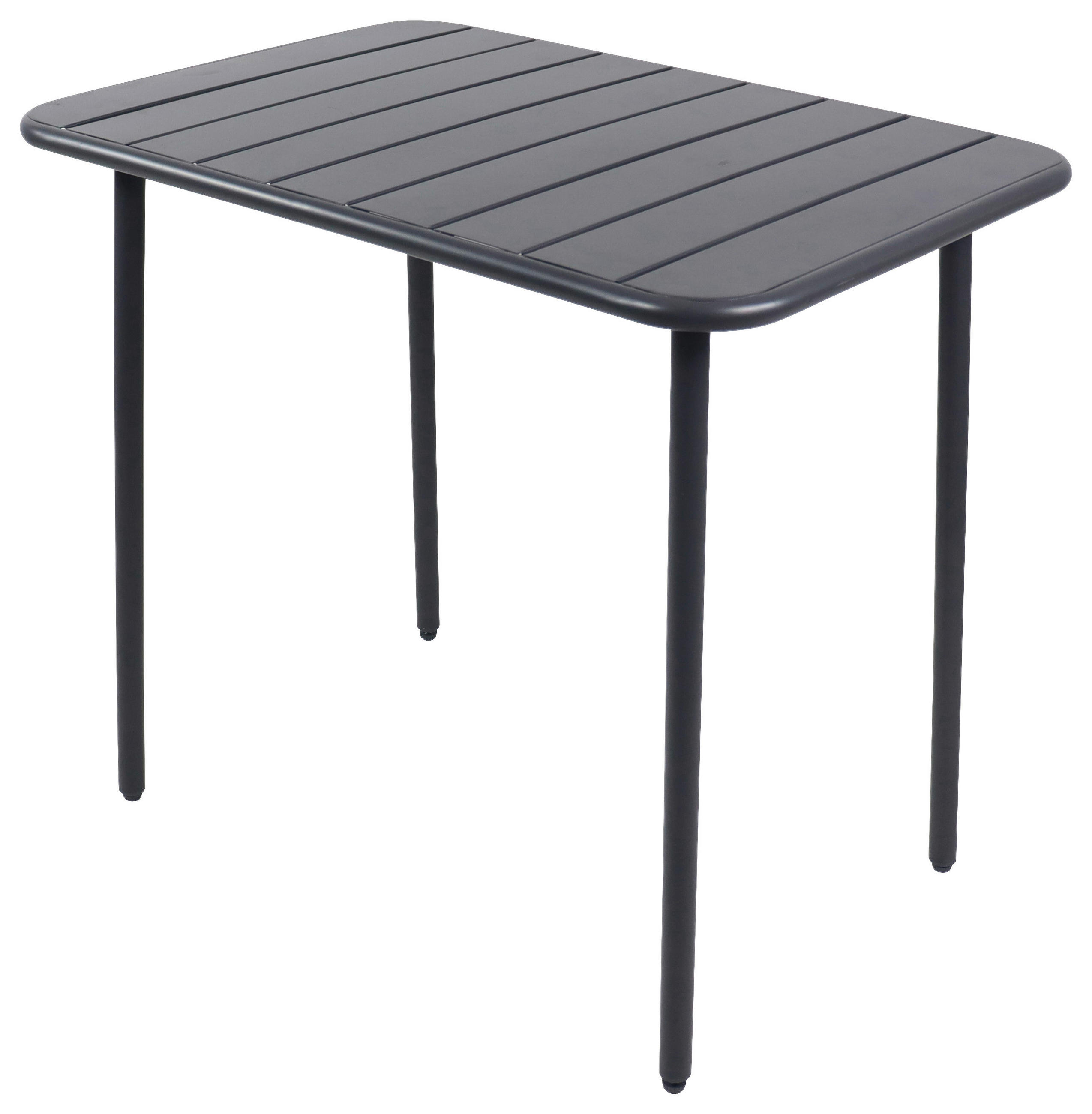 UTEBORD metall, plast nej rektangulär  - svart, Modern, metall/plast (80/55/72cm) - Ambia Garden
