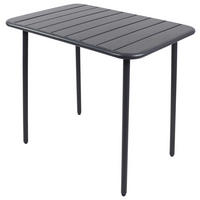 GARTENTISCH 80/55/72 cm Metall, Kunststoff Schwarz rechteckig  - Schwarz, Modern, Kunststoff/Metall (80/55/72cm) - Ambia Garden