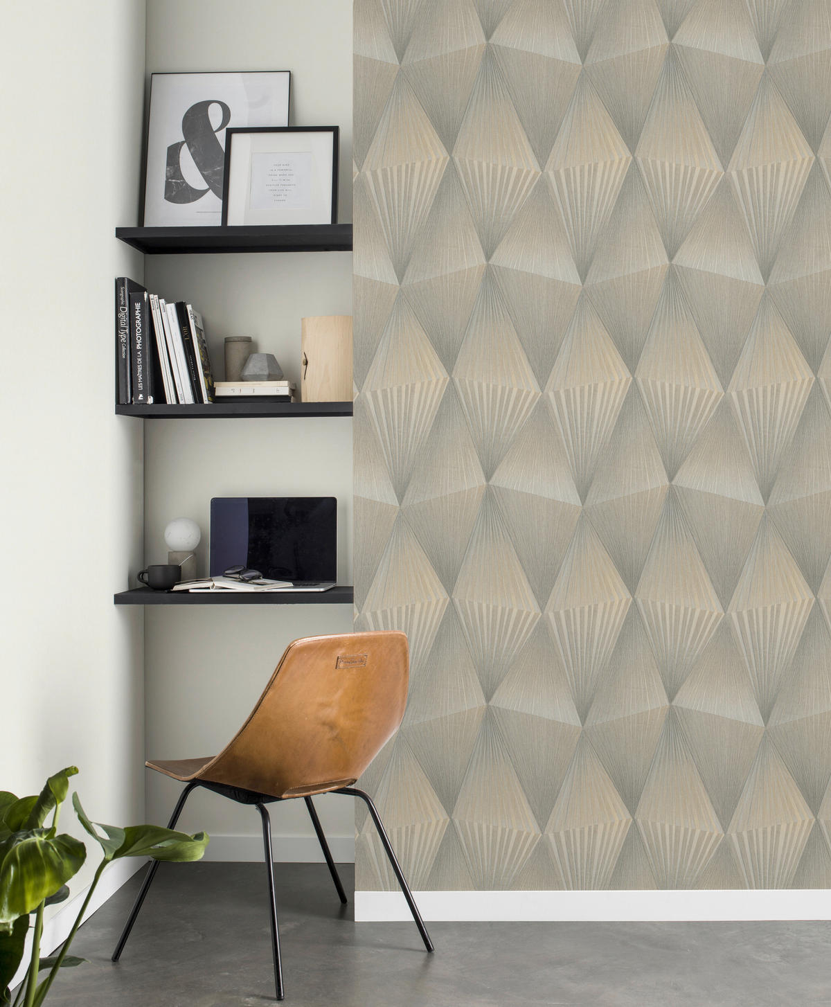 TAPETE - Grau, Design, Textil (600/53cm) - Tesa