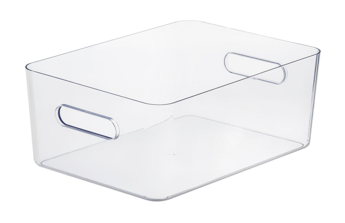 FÖRVARINGSLÅDA 40/29/15,5 cm   - transparent, Basics, plast (40/29/15,5cm) - Smart Store