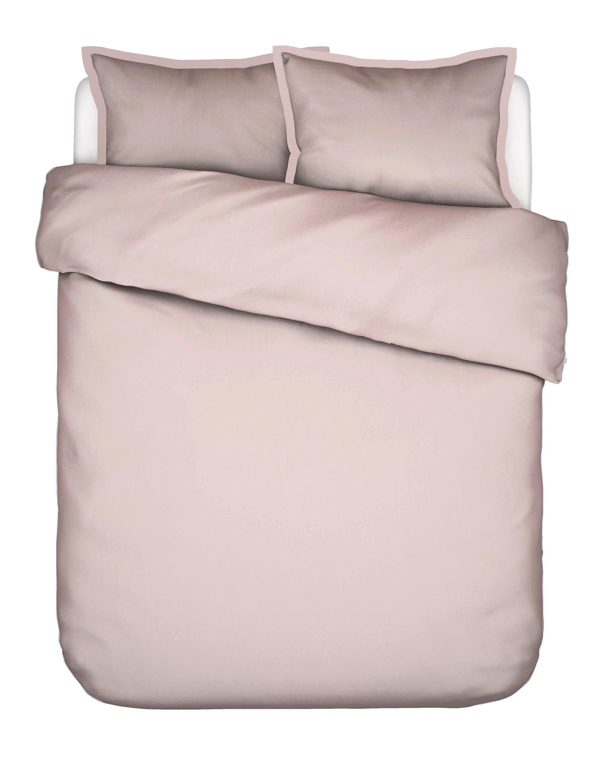 BETTWÄSCHE 3-teilig Aziza Makosatin 200/200 cm  - Hellrosa, KONVENTIONELL, Textil (200/200cm) - Essenza