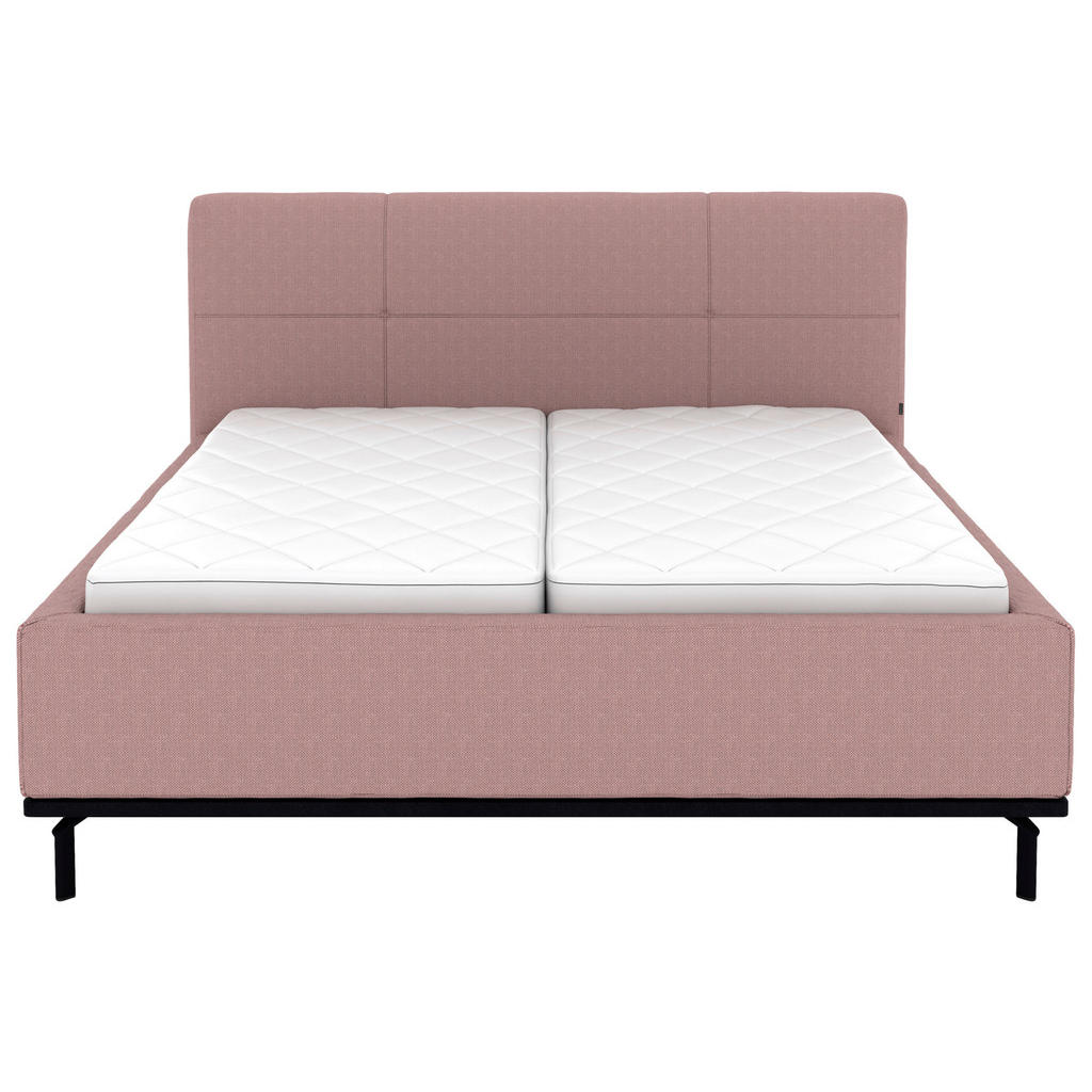 Thumbnail - Musterring Polsterbett, Altrosa, Textil, Birke, Buche, massiv, H2, Höhe ca. 20 cm, 180x200 cm, atmungsaktiv,Bettkasten, ...